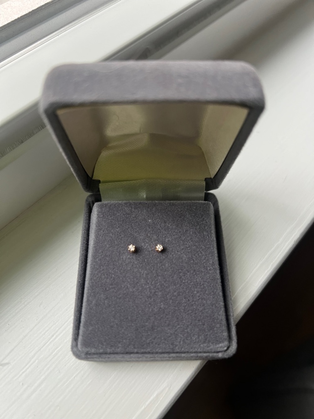 Delicate Gold Diamond Stud Earrings - Classic Sparkle
